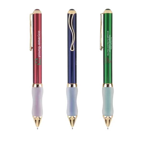 Brass twist-action ballpoint pen