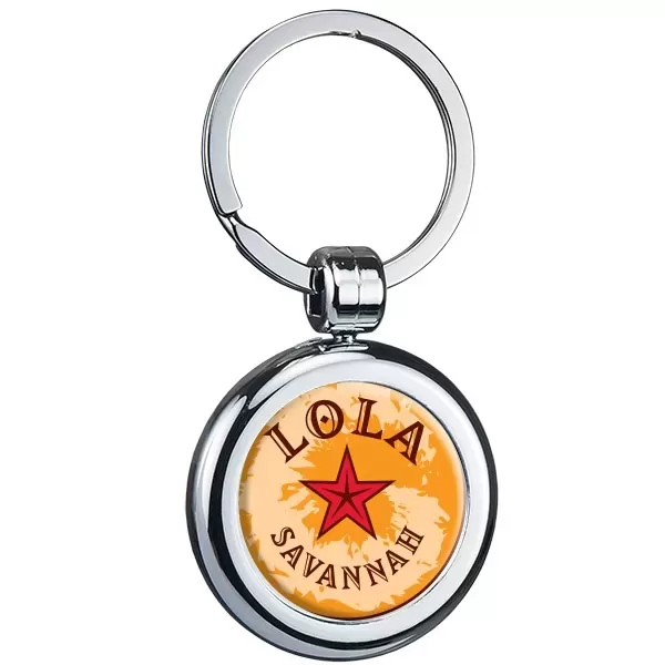 Chrome plated plastic keytag