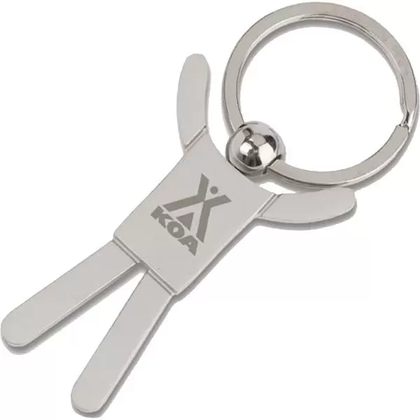 Metal key tag in