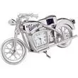 Silver die cast motorcycle
