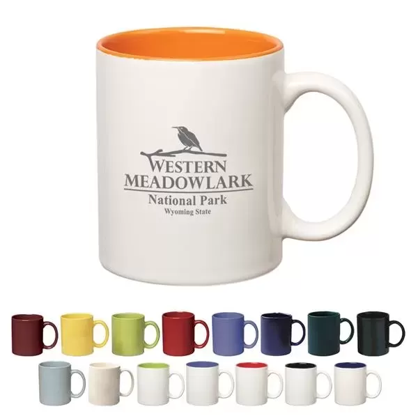 Colored stoneware mug with