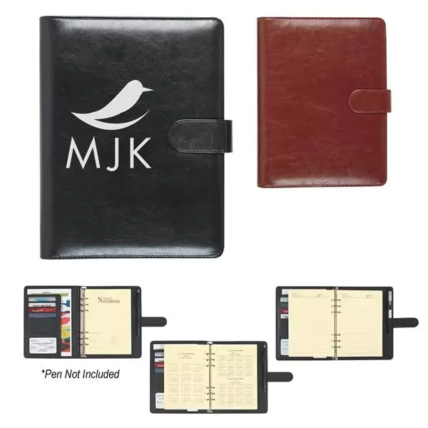 Leather look personal notebook.