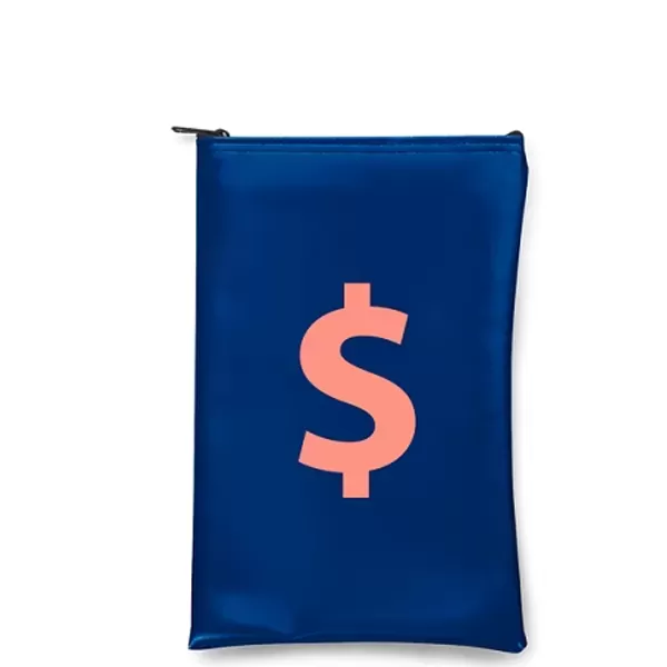 Vertical bank bag, expanded