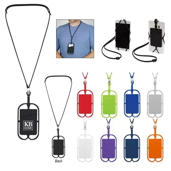 Lanyard with phone holder