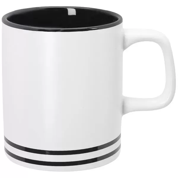 White ceramic mug with