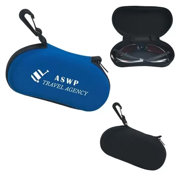 Sunglass case with clip.