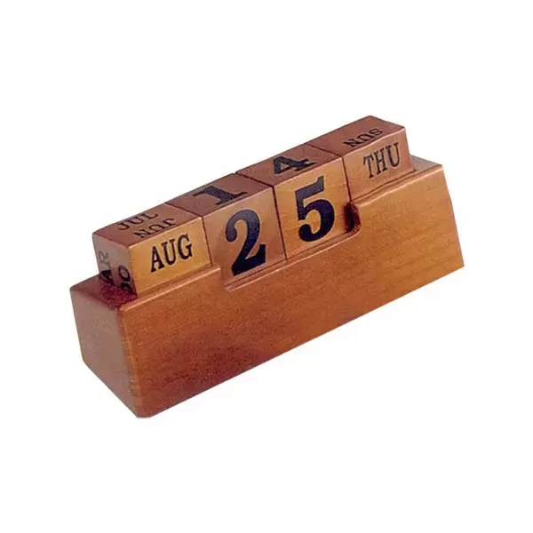 Perpetual calendar blocks. 