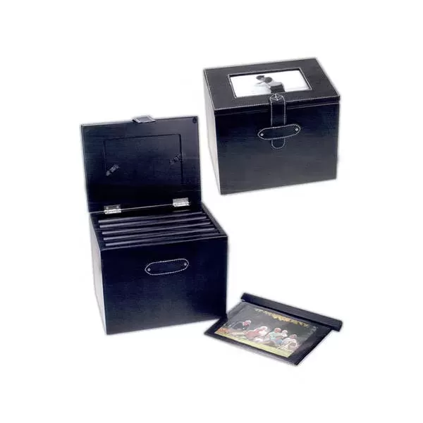 Black photo album box,