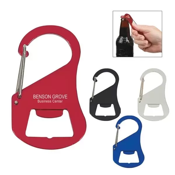 Combination carabiner and bottle