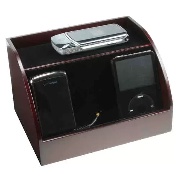 Rosewood color charging station.