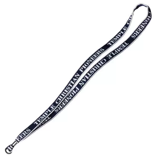 Knit-in lanyard with swivel