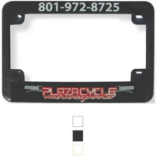 Motorcycle license plate frame.