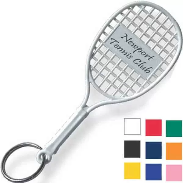 Tennis racket key tag.