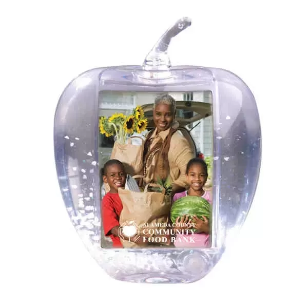 Apple shaped snow globe