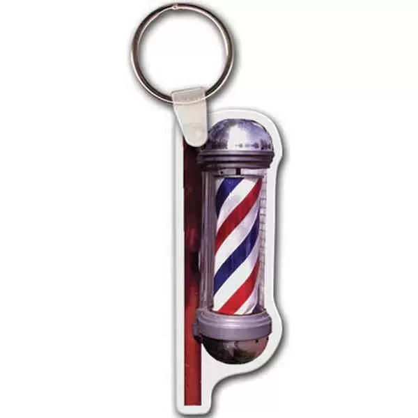 Barber pole shaped key