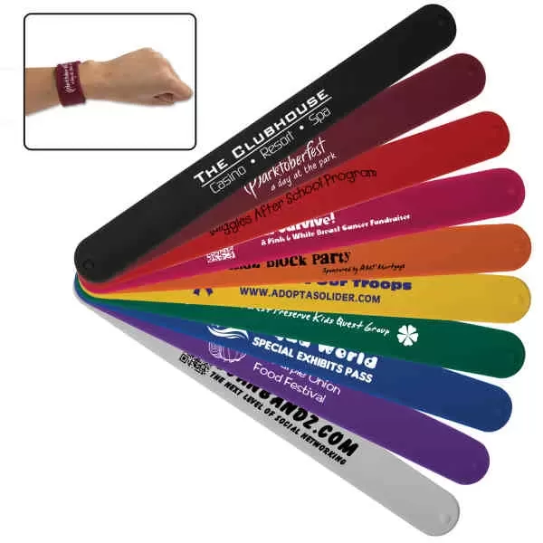 Silicone slap bracelet in