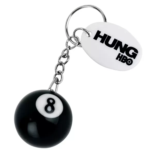Eight ball keychain, number