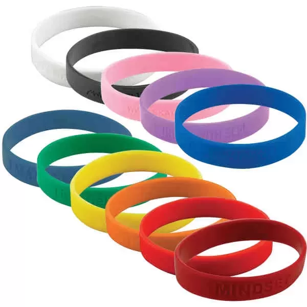 Silicone wristband with laser