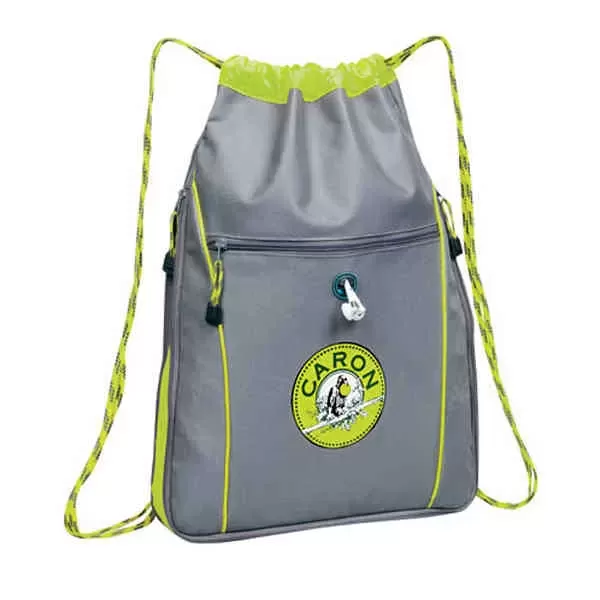 Drawstring duffle bag that