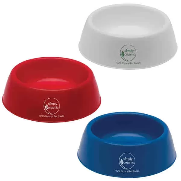 Plastic pet bowl that