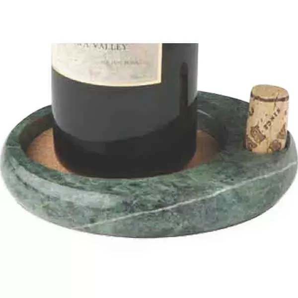 Green marble wine bottle