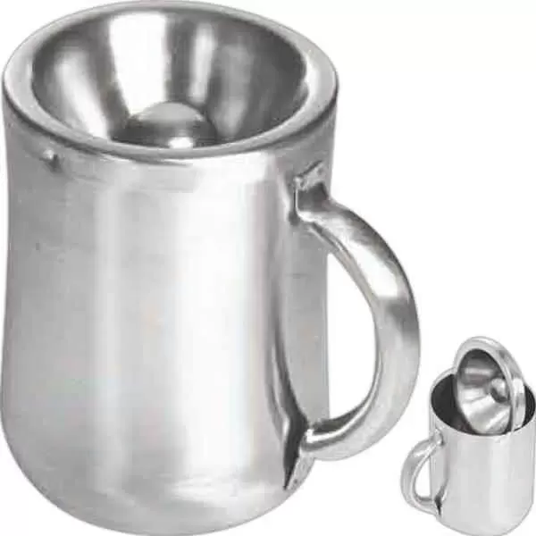 Personal spittoon, brushed stainless