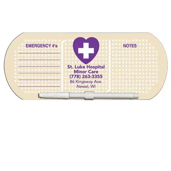 Bandage/pill shaped dry erase