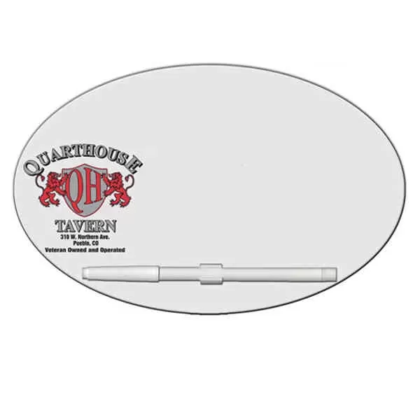 Oval/football shaped dry erase