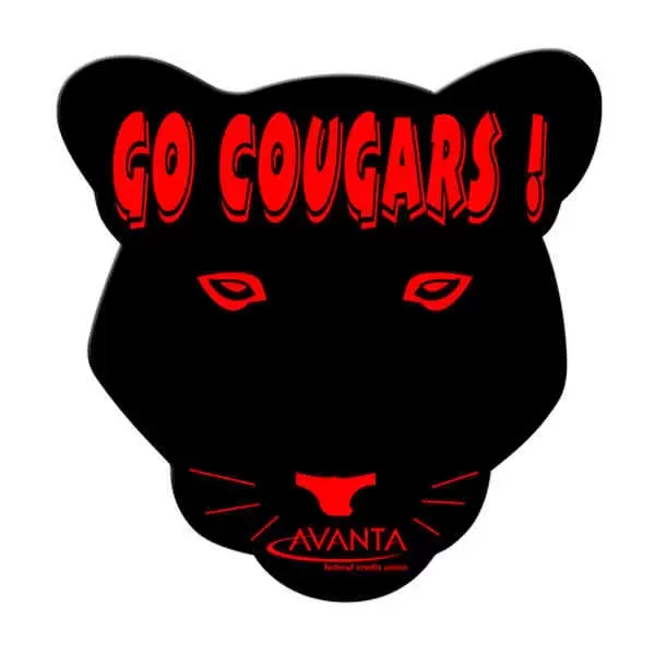 Cougar shaped hand fan