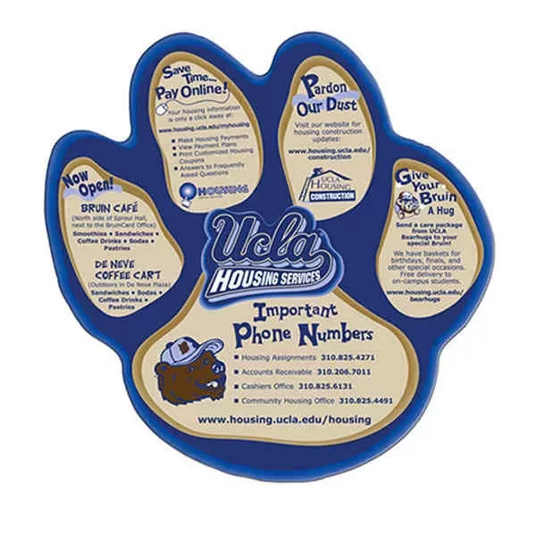 Paw print shape paper