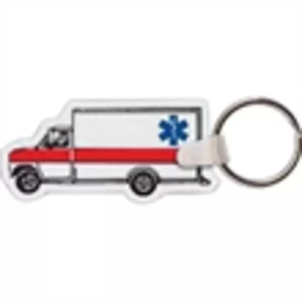 Ambulance shaped key tag.