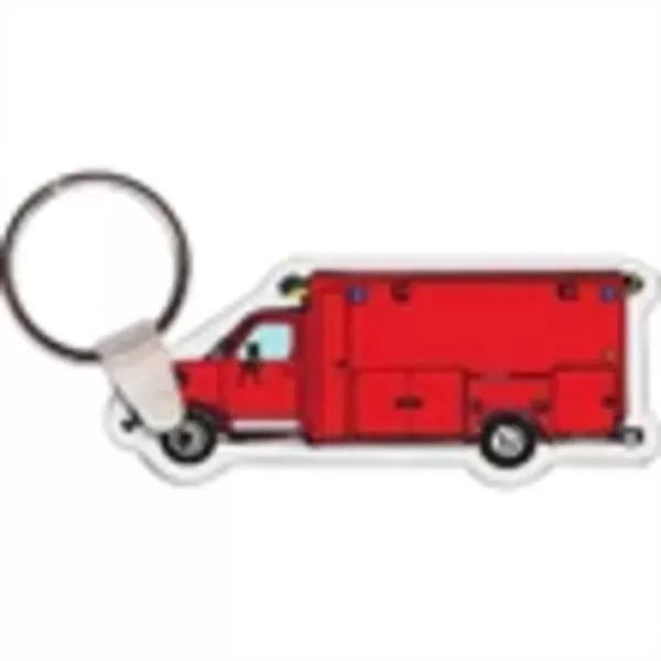 Fire ambulance-shaped key tag,
