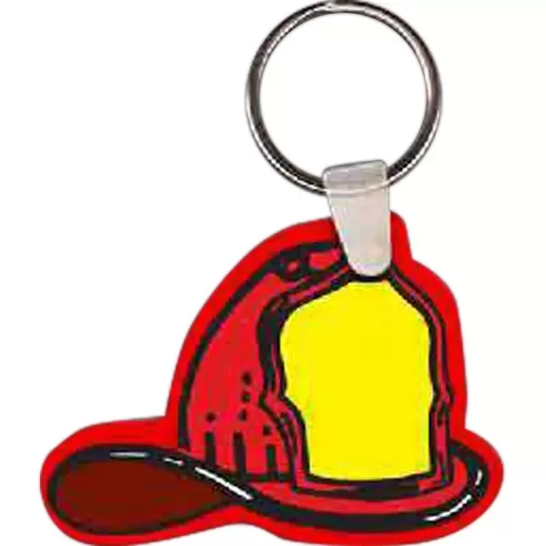 Fire helmet-shaped key tag,