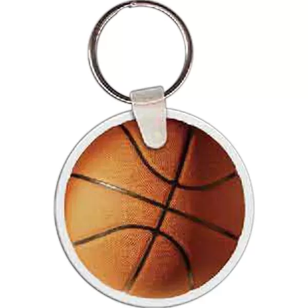 Basketball shaped key tag,