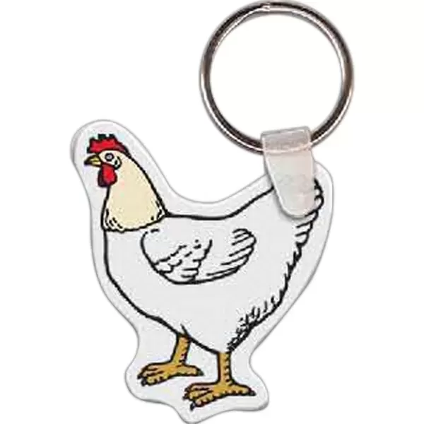 Hen shaped key tag