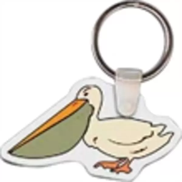Pelican shaped key tag,