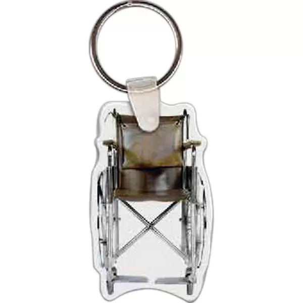 Wheelchair shaped key tag,