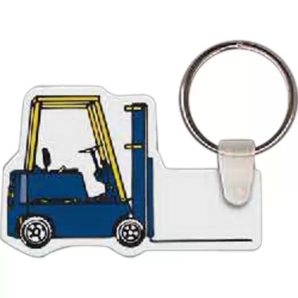 Forklift shaped key tag,