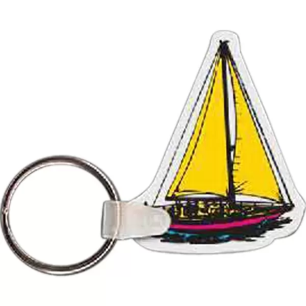 Sailboat shaped key tag,