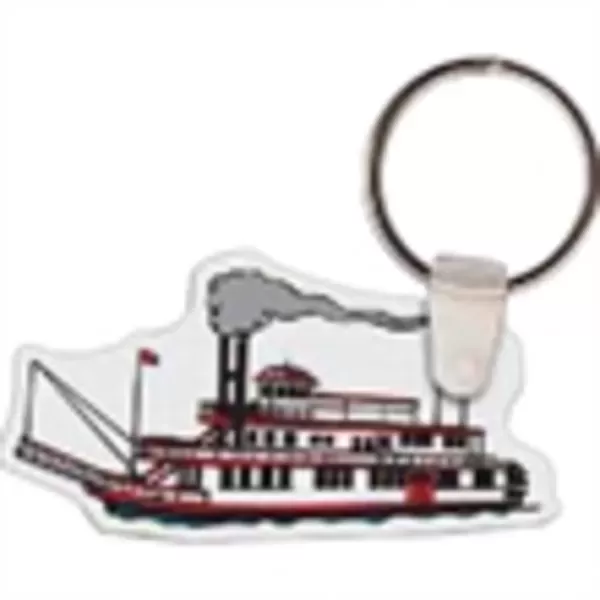 Steamboat shaped key tag,