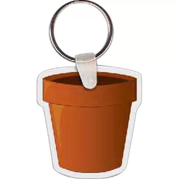 Planter shaped key tag,