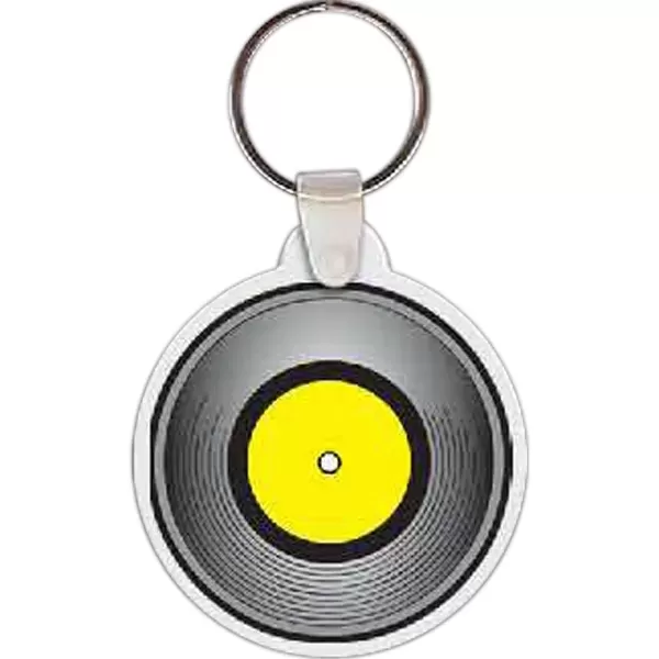 Record shaped key tag,