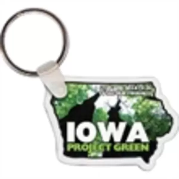 Iowa shaped key tag