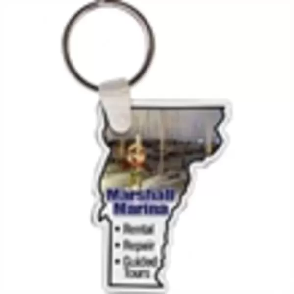 Vermont shaped key tag