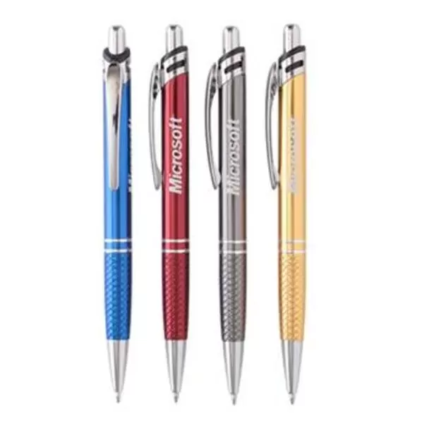 Aluminum click action ballpoint