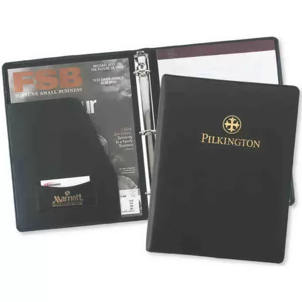 Leather ring binder with