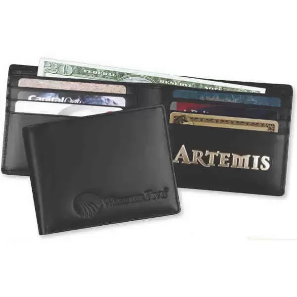 Leather wallet with classic