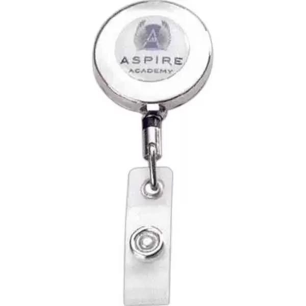 Metal retractable badge reel