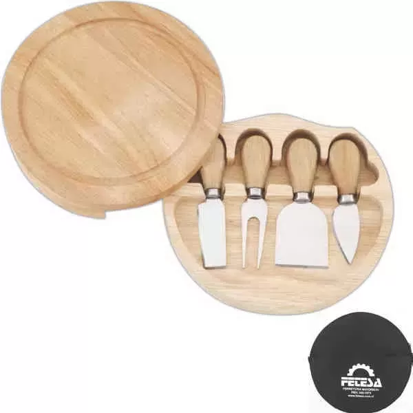 Swivel cheese board set.