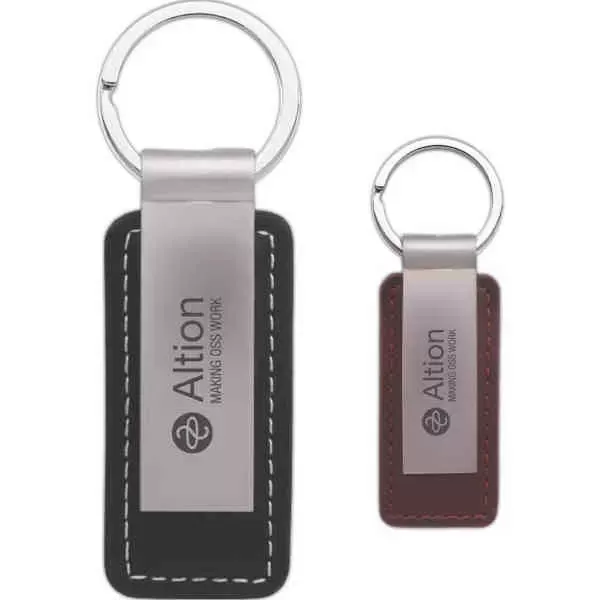 Leather and metal key